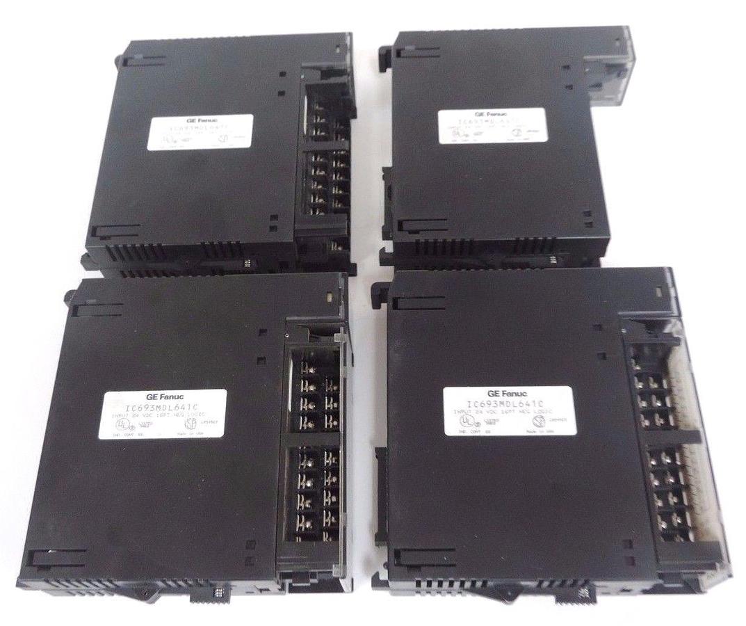 Used LOT OF 4 GE FANUC IC693MDL641C INPUT MODULES 24VDC 16PT