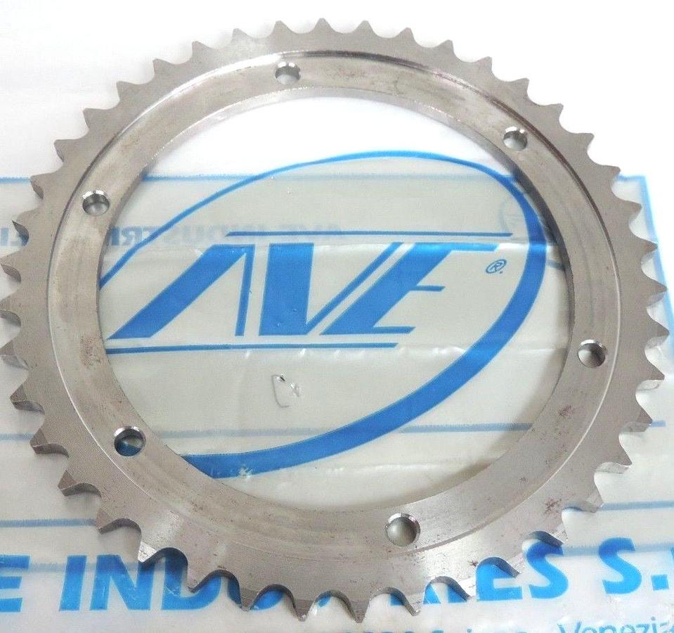 Used AVE INDUSTRIES HEIGHT ADJUSTMENT CROWN GEAR SPROCKET 00120006 7" DIA. 1/4" THICK