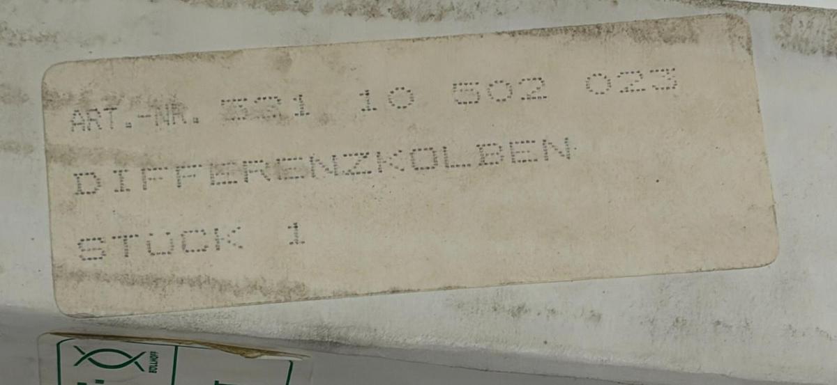 Used Kopperschmidt Mueller 521.10.502.023 Differenzkolben Piston New Surplus
