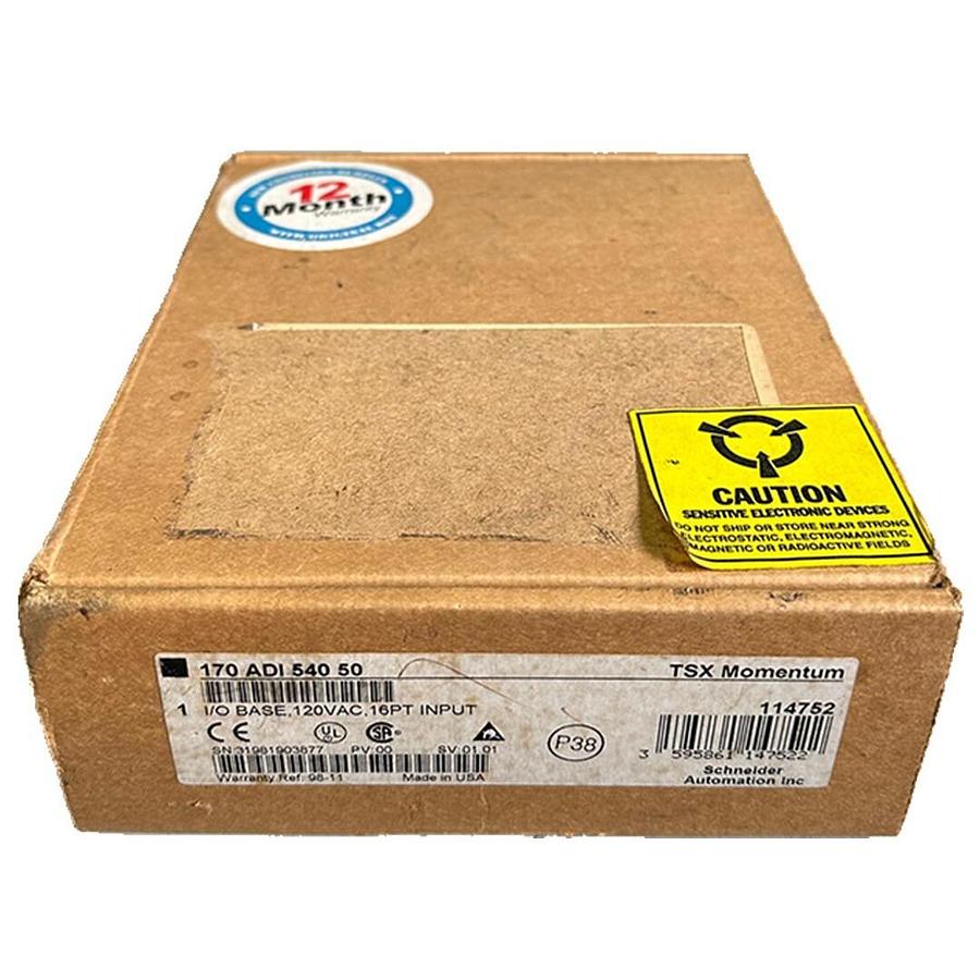 Used NEW SCHNEIDER MODICON 170-ADI-540-50 / 170ADI54050 TSX Momentum I/O BASE 16-PT