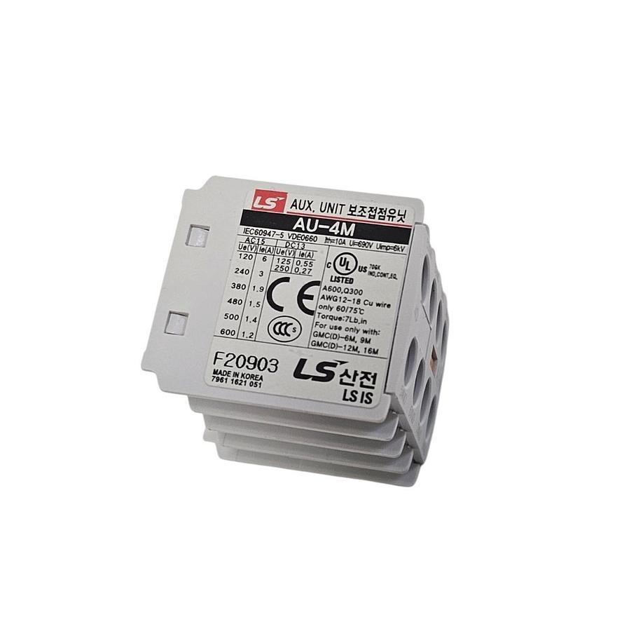 Used NEW ALTECH CORP. AU-4M-40 AUX. SWITCH FOR GMC/D-6M-16MR FRONT MOUNT, 4 N.O.