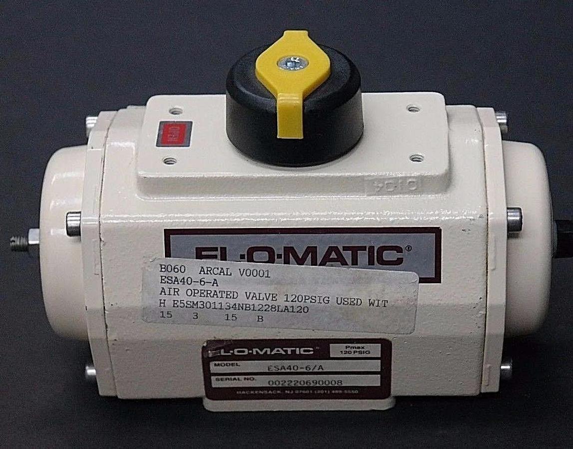 NEW EL-O-MATIC ESA40-6/A PNEUMATIC ACTUATOR SPRING RETURN 120PSIG ELOMATIC
