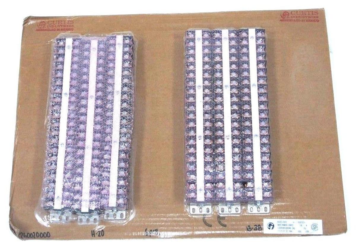 Used LOT OF 20 NIB CI CURTIS 260020000 BLOCK TYPE H-SERIES H-20, 600V, 75A, 16-4AWG