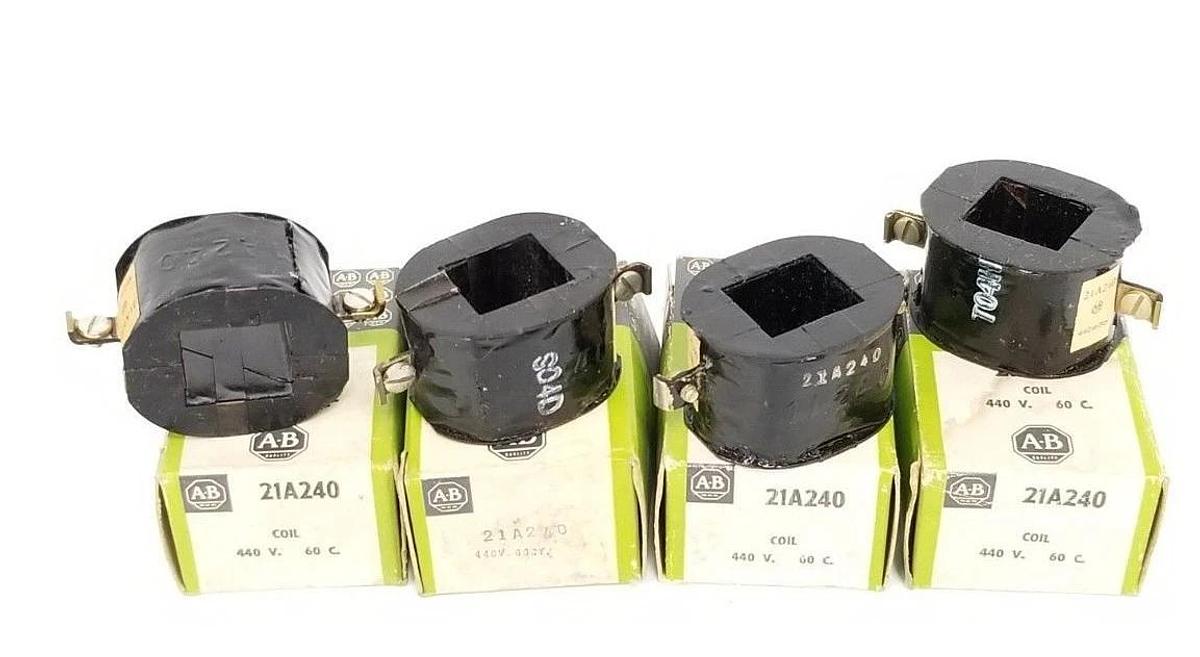 Used LOT OF 4 NIB ALLEN BRADLEY 21A240 COILS 440V, 60CY