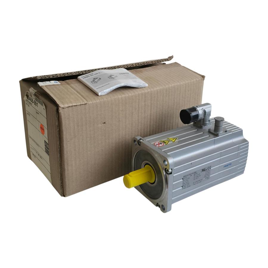 Used FESTO EMMS-AS-100-S-HS-RMB - 550125 EMMS-AS AC SERVO MOTOR w/BRAKE 24V NSMP