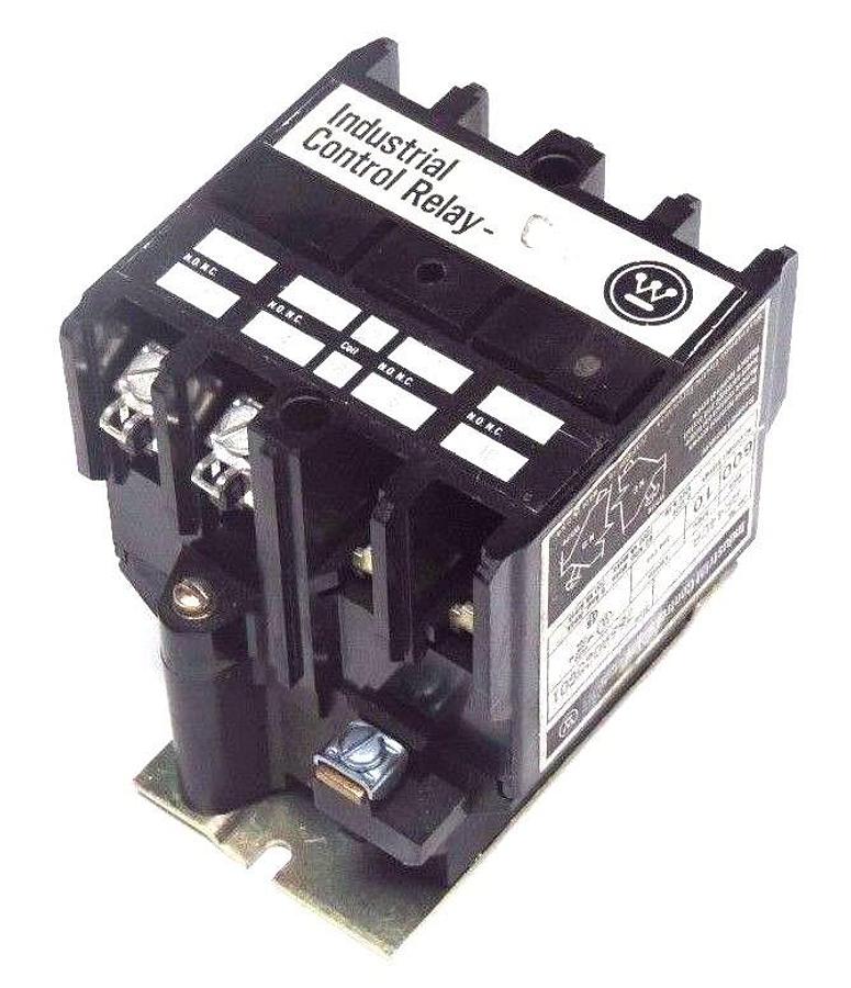 Used WESTINGHOUSE AR440A INDUSTRIAL CONTROL RELAY 766A025G01, 600V, 10AMP