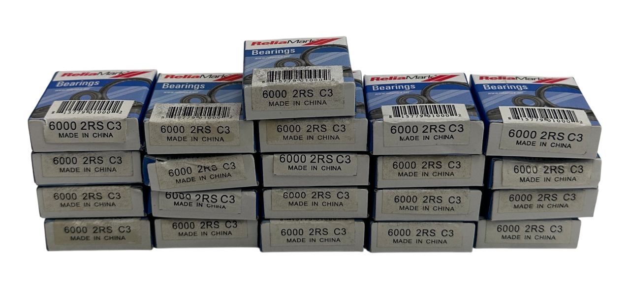 Used 21 ReliaMark 6000 2RS C3 / 60002RSC3 DEEP GROOVE BALL BEARINGS RUBBER SEAL NSMP
