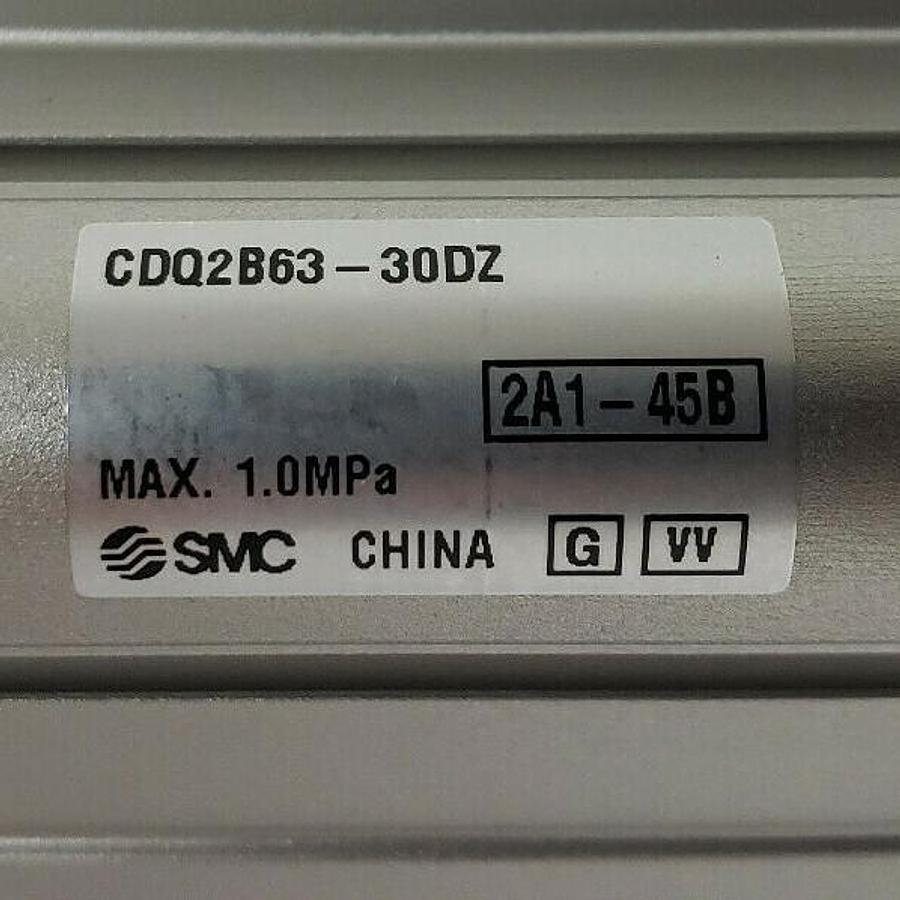 Used NEW SMC CDQ2B63-30DZ COMPACT AIR CYLINDER CDQ2B6330DZ, 2A1-45B, MAX. 1.0MPa