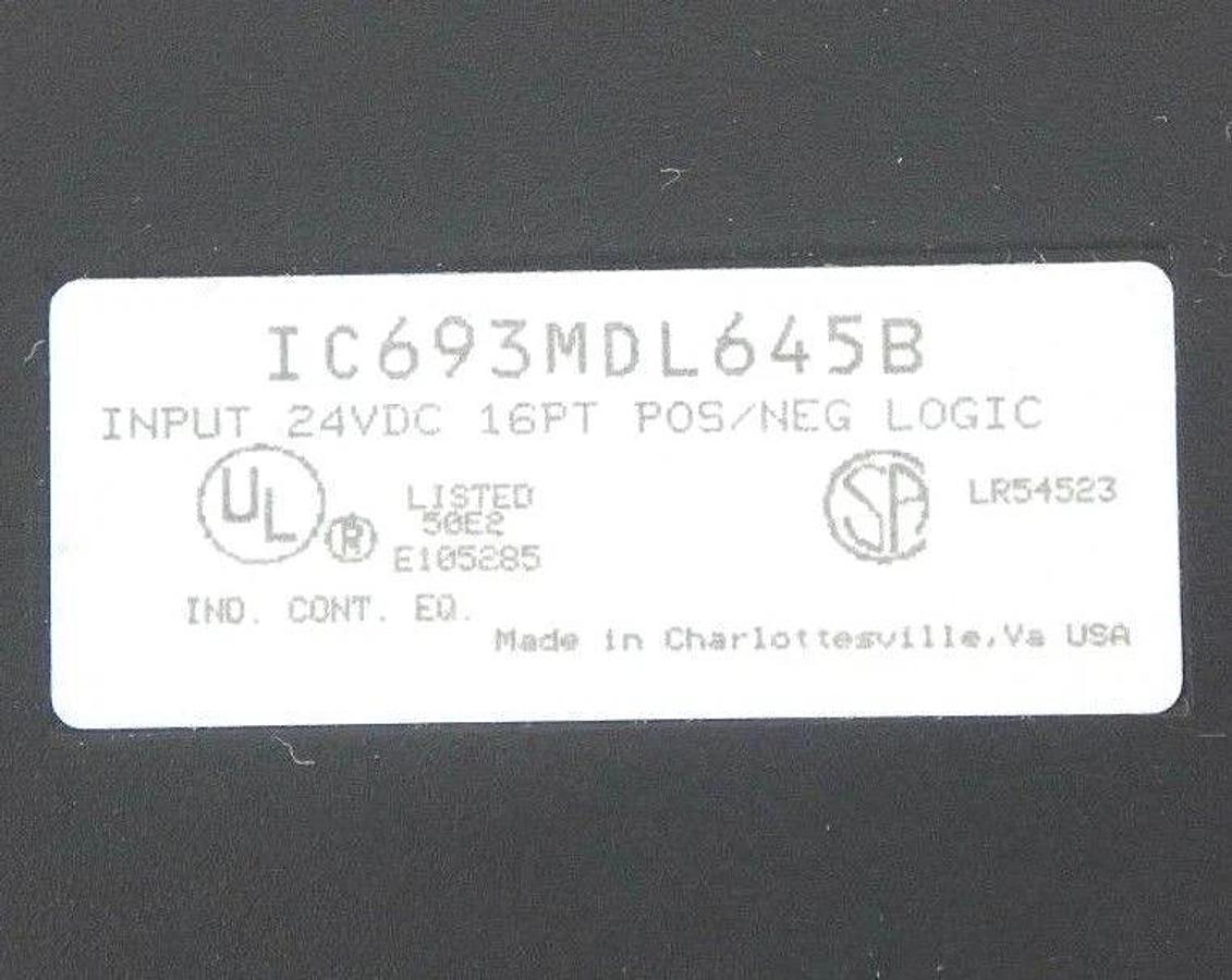 Used LOT OF 4 GE FANUC IC693MDL645B 16 PT INPUT MODULES 24VDC POS/NEG LOGIC W/O DOORS