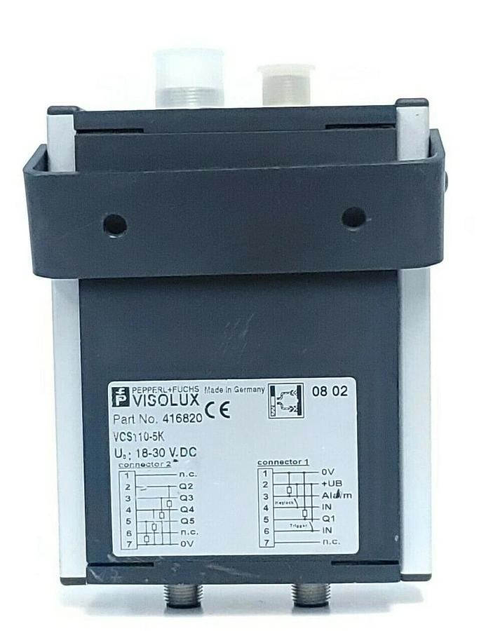 Used PEPPERL+FUCHS VISOLUX VCS110-5K P/N 416820 COLOR SYSTEM 18-30VDC VCS1105K