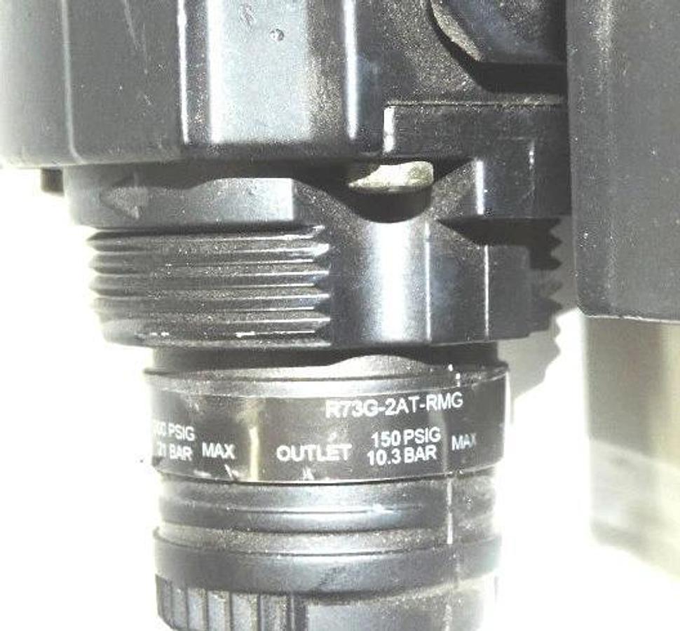 Used NORGREN F73G-2AN-AD1 FILTER 250PSIG 17BAR W/ R73G-2AT-RMG REGULATOR 150/300PSIG