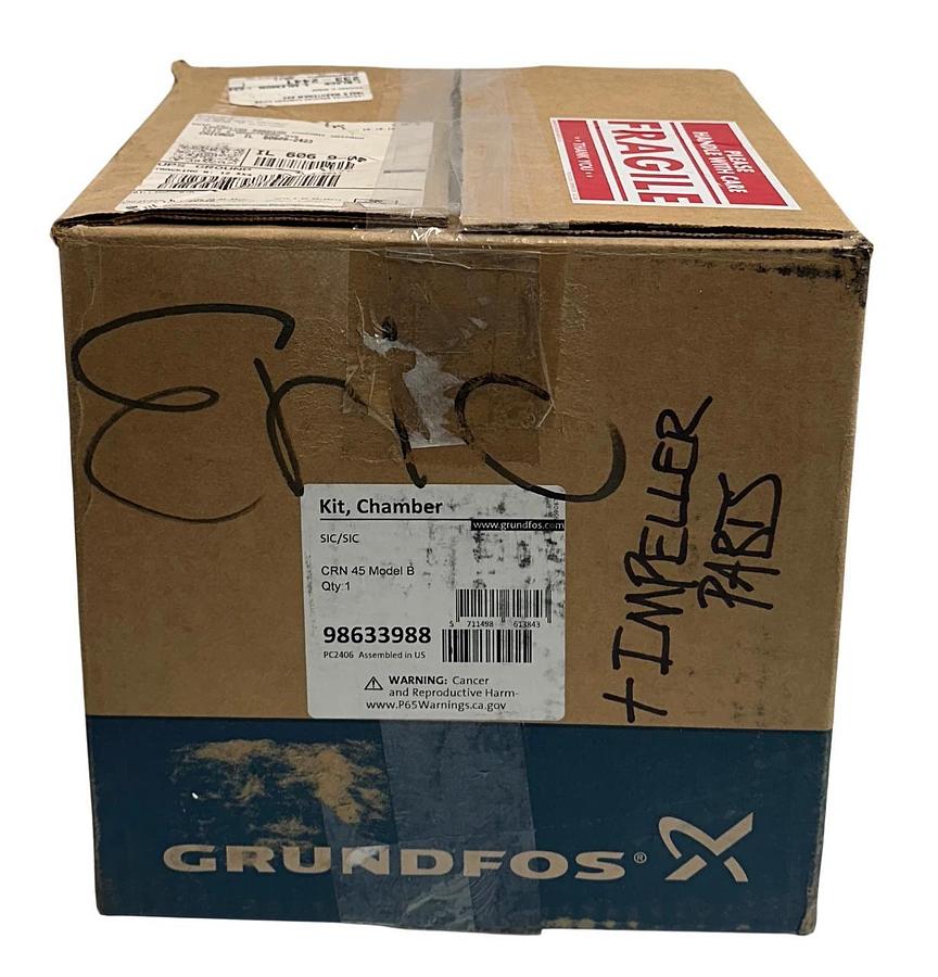 Used For Parts GRUNDFOS 98633988 OEM CHAMBER KIT SIC/SIC CRN45 MODEL B INCOMPLETE