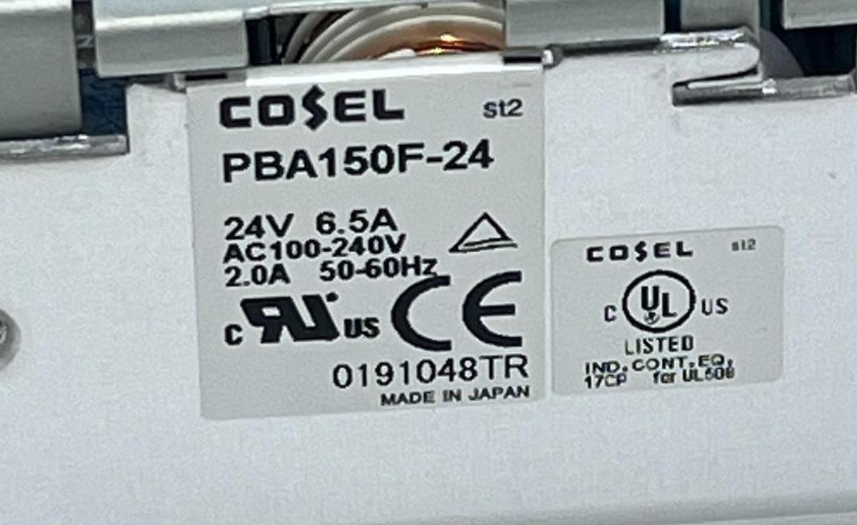 Used COSEL PBA150F-24-N Power Supply AC-DC 150W 24V 6.3A Enclosed PBA Series NSMP