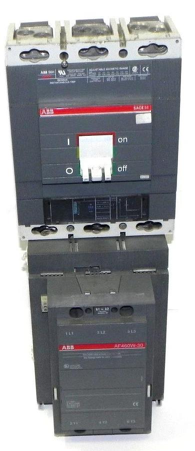 Used ABB AF460W-30 WELDING ISOLATION CONTACTOR AF460 W/ SACE S6 CIRCUIT BREAKER