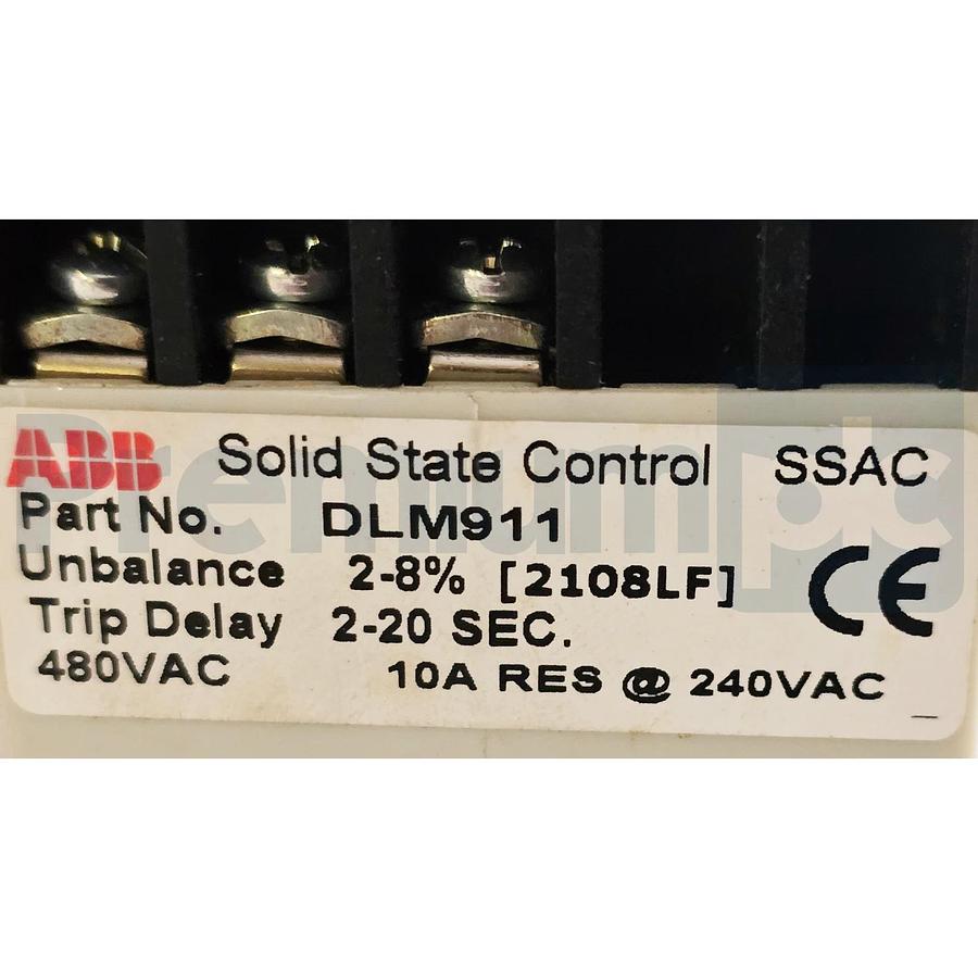ABB SSAC DLM911 Three-Phase Voltage Monitor Protector Relay 400-480VAC NSMP