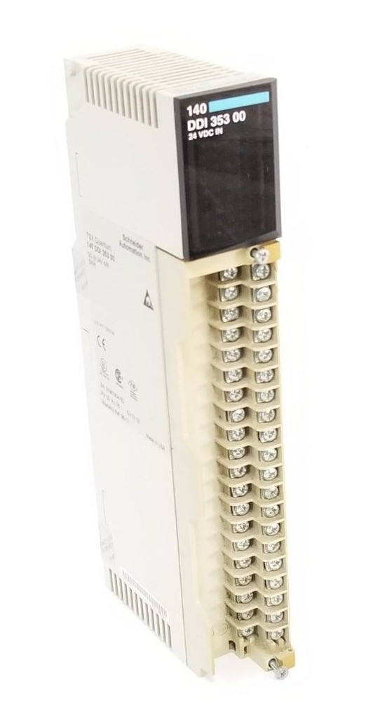 Used SCHNEIDER 140-DDI-353-00 24V DC INPUT MODULE PV: 00, RL: 76, 140DDI35300