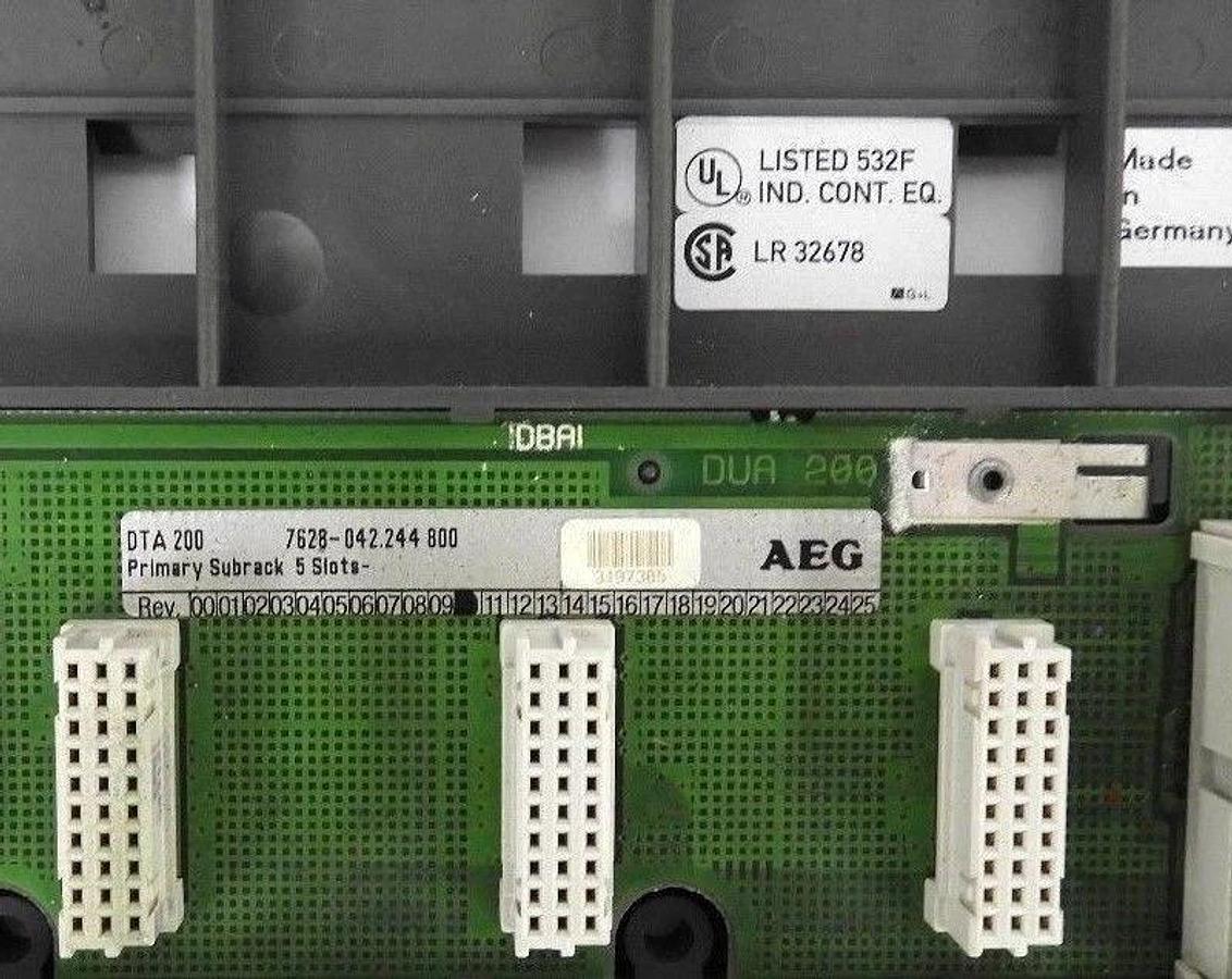 Used AEG MODICON DTA 200 7628-042.244800 SUBRACK SECONDARY 5SLOT REV. 10