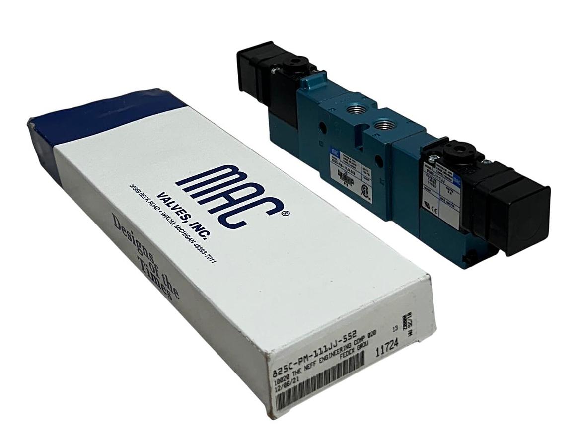 Used MAC 825C-PM-111JJ-552 / 825CPM111JJ552 SOLENOID VALVE 800 SERIES 4-WAY NSMP