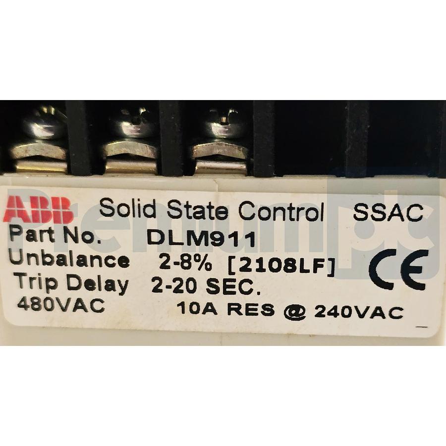 Used ABB SSAC DLM911 Three-Phase Voltage Monitor Protector Relay 400-480VAC NSMP