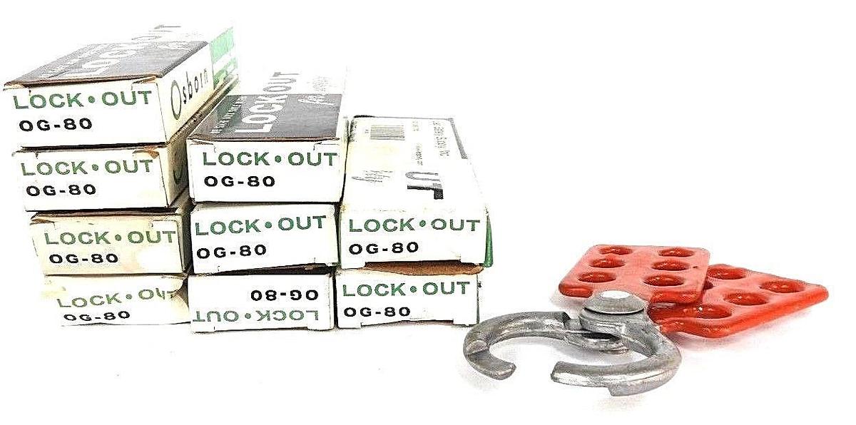 Used LOT OF 9 NEW OSBORN 24130 LOCKOUT HASPS