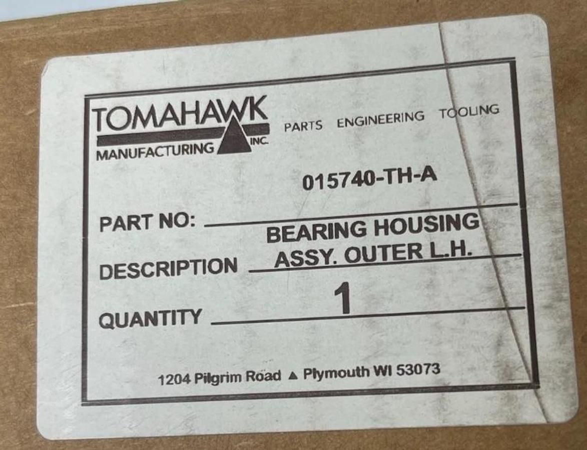 NEW Tomahawk 015740-TH-A Bearing Housing Assembly Outer L.H. | Genuine OEM Part