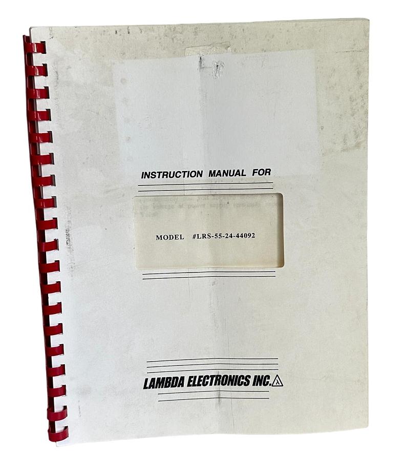 Used NEW LAMBDA ELECTRONICS LRS-55-24-44092 / LRS-55-24 POWER SUPPLY 105-132VAC INPUT