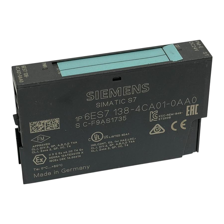 Used Lot of 3 Siemens 6ES7138-4CA01-0AA0 SIMATIC S7 ET200S PM-E DC24V Power Module