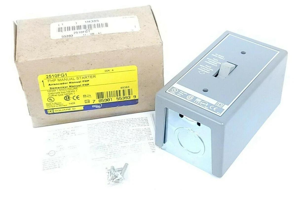 Used NIB SQUARE D 2510FG1 FHP MANUAL STARTER SER. A