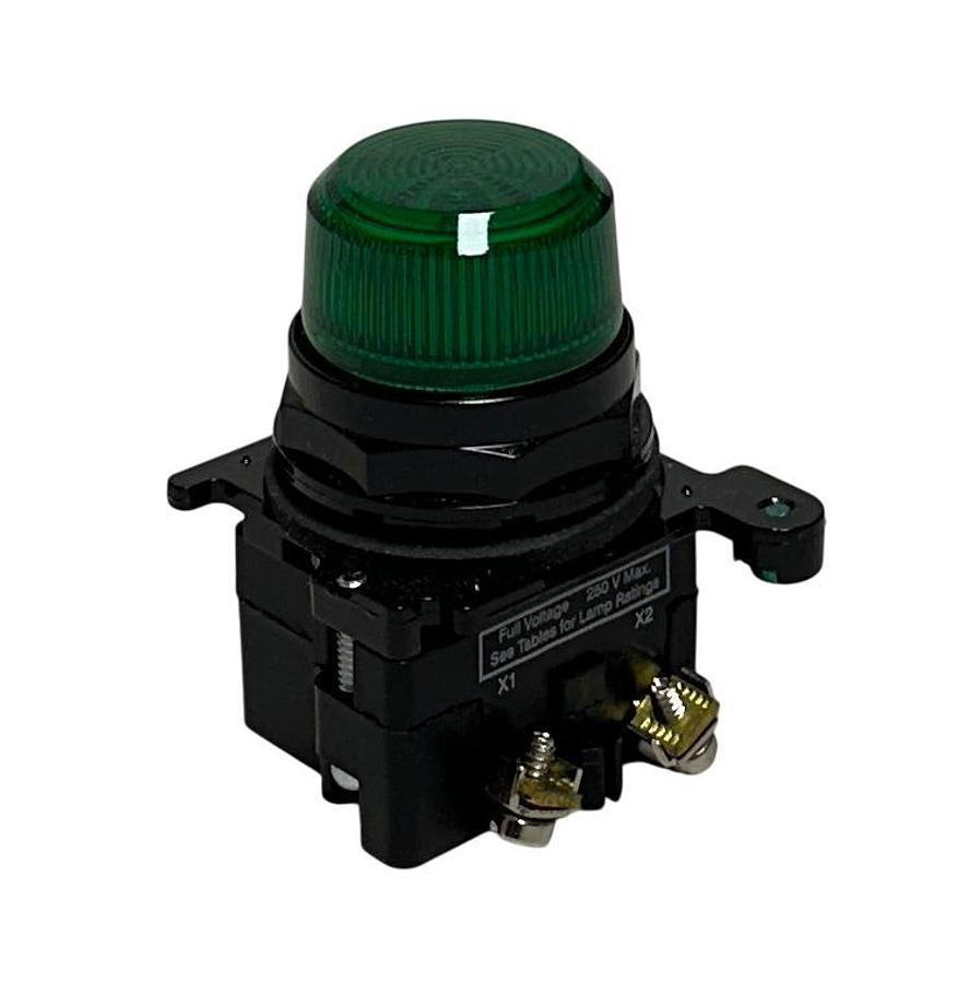 Used EATON E34FB197LGP24 CORROSION RESISTANT INDICATOR LIGHT SERIES B2 GREEN 24V NSMP