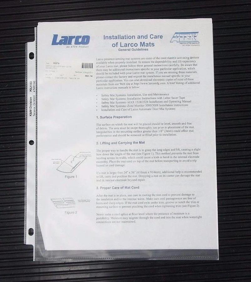 Used NEW LARCO 30274 SECURITY SWITCH MAT 52 1/4" SEGEMENTED