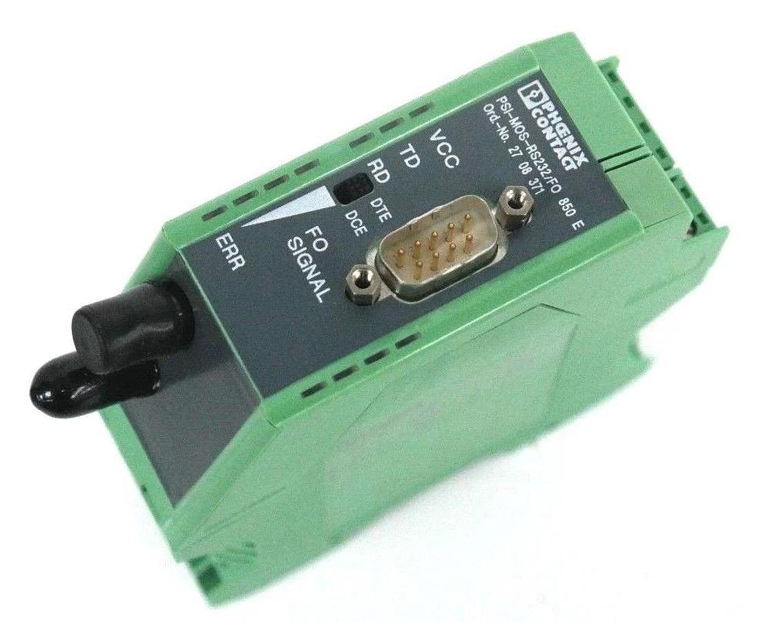 NIB PHOENIX CONTACT PSI-MOS-RS232/FO 850E FIBER OPTIC CONVERTER/TRANSMITTER