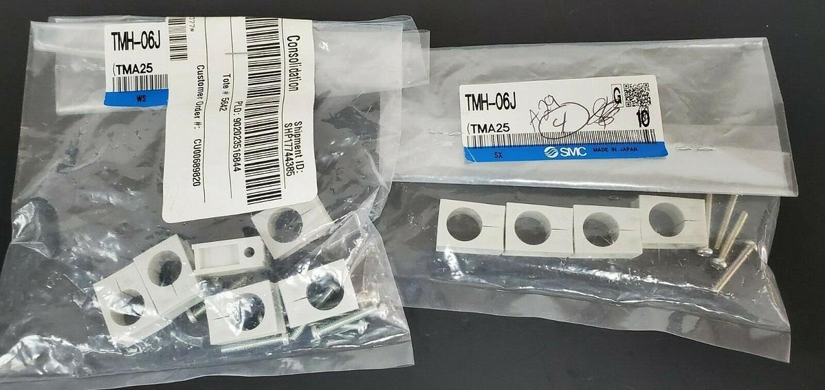 Used LOT OF 10 NEW SMC TMH-06J INLINE FLOW CONTROL HOLDERS TMA25 6J TMH06J