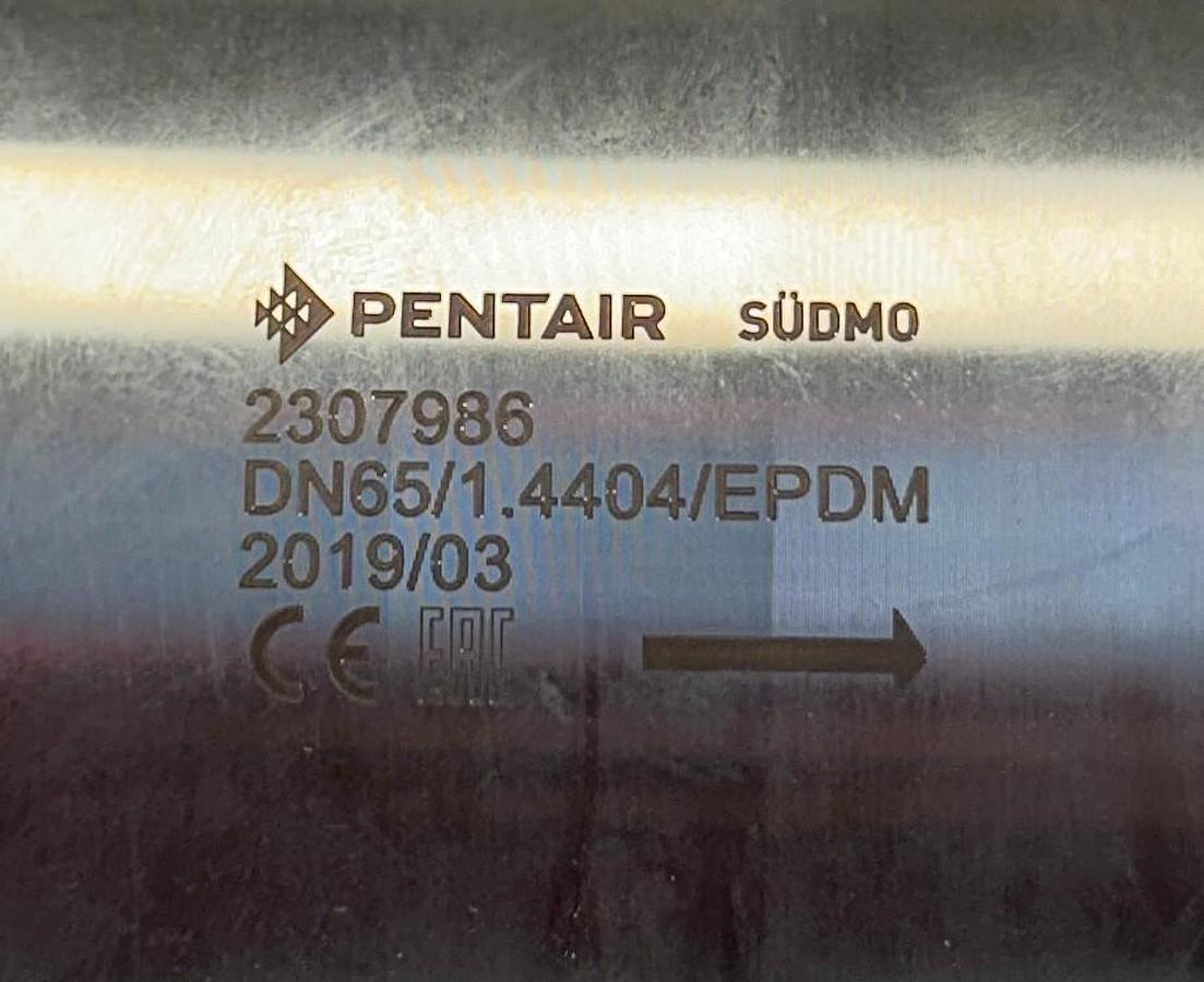 Used PENTAIR SUDMO 2307986 SANDWICH STYLE NON-RETURN VALVE DN65/1.4404/EPDM NSNP