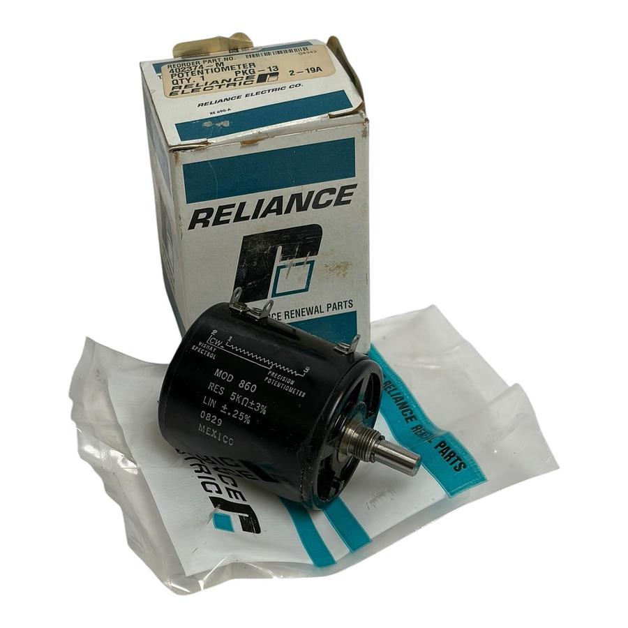 Used Reliance Electric 402374-M Vishay Spectrol 860 Precision Potentiometer 5K Ohm