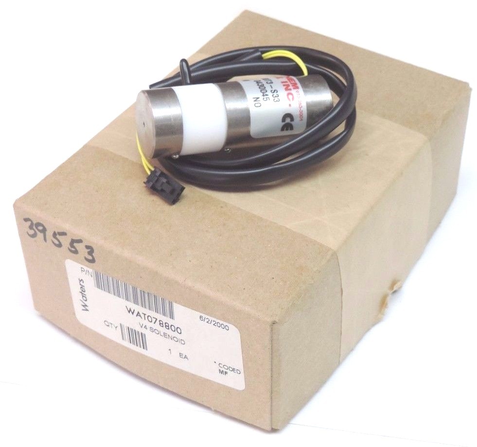 Used NIB WATERS WAT078800 V4 SOLENOID VALVE, BIO CHEM 100T3-S33