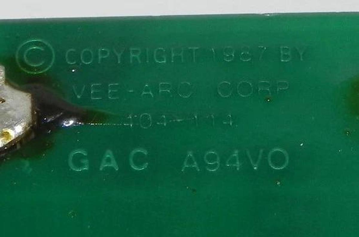 Used VEE ARC 930-100 MOV/RESISTOR PC BOARD 930100, 404-114