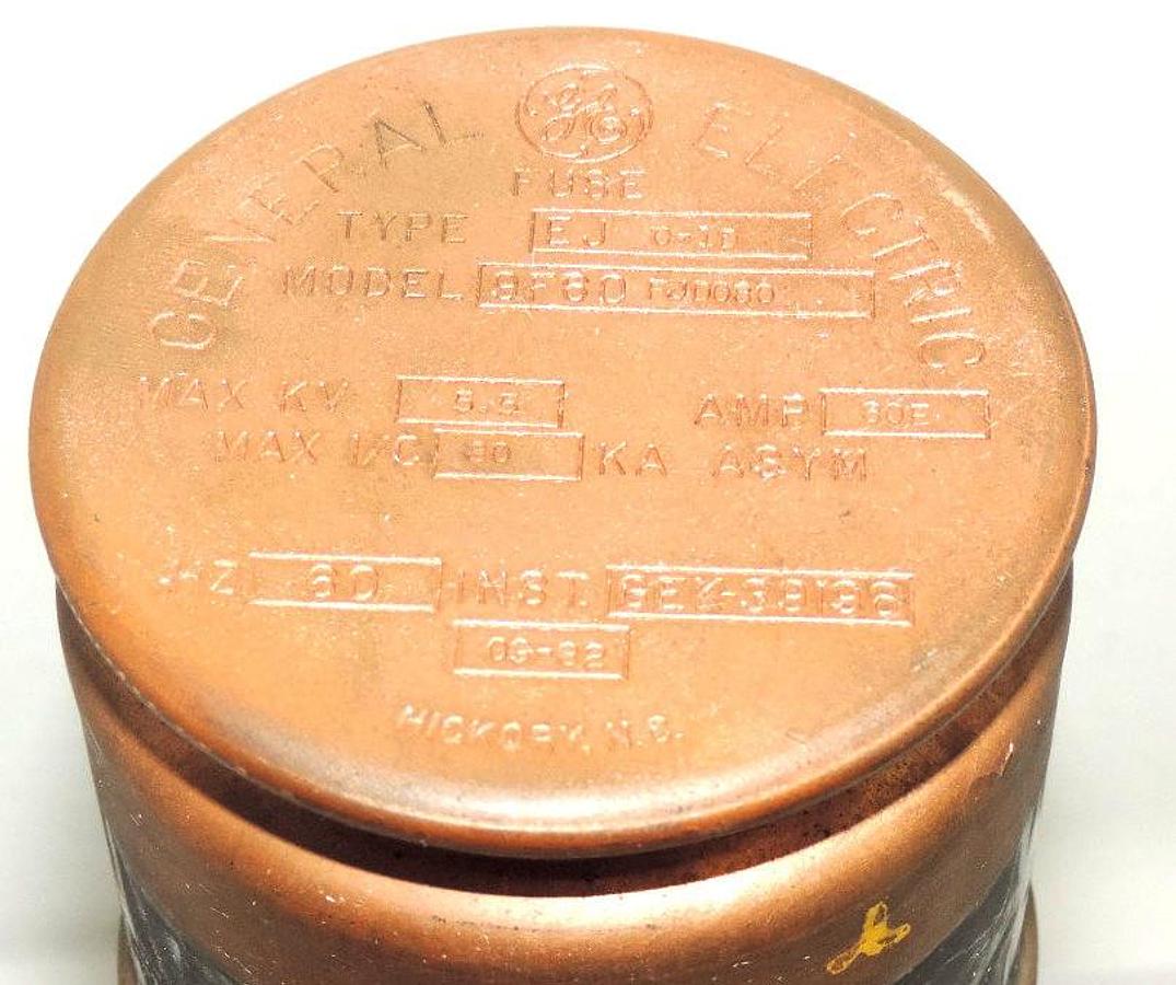 Used GENERAL ELECTRIC 9F60FJD080 CURRENT LIMITING FUSE TYPE EJO-1D, AMP 80E