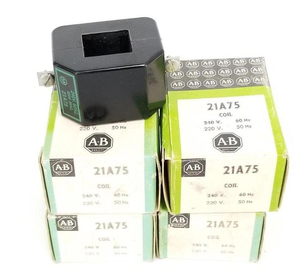 Used LOT OF 4 NIB ALLEN BRADLEY 21A75 COILS 240V 60HZ, 220V 50HZ