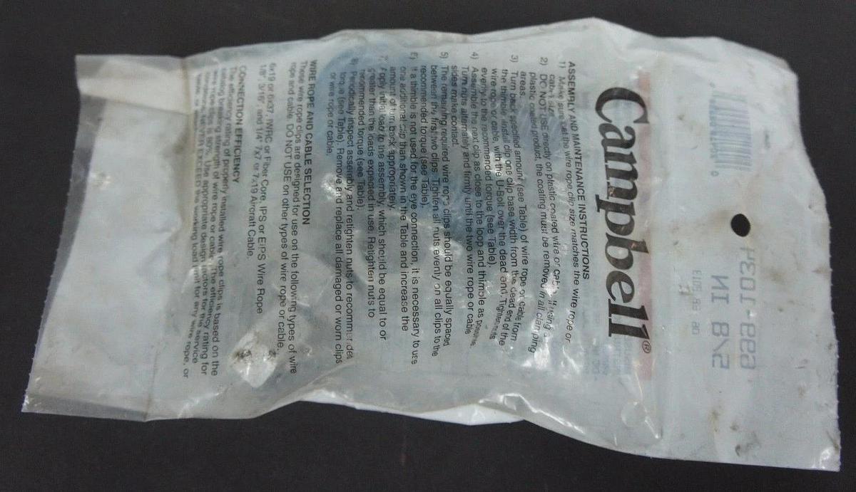 Used NEW CAMPBELL 699-1034 WIRE ROPE CLIP 5/8" 6991034