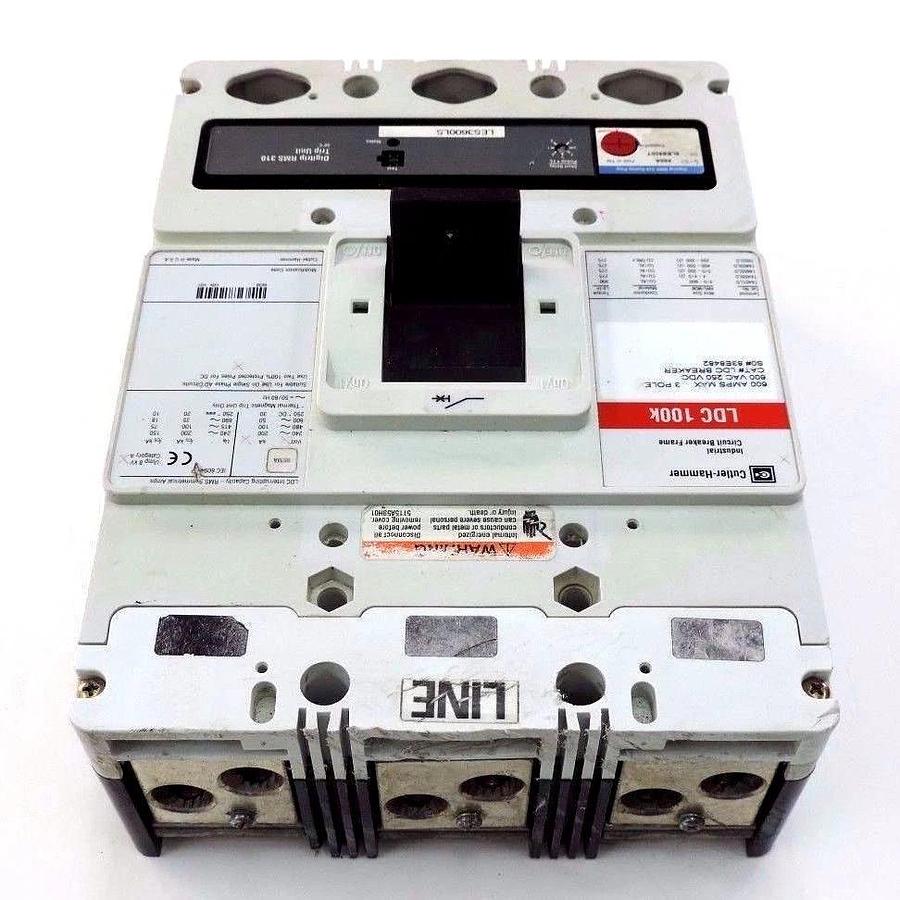 Used CUTLER HAMMER LDC3600FK01P05Y01 CIRCUIT BREAKER LDC100K W/ LES3600LS TRIP UNIT