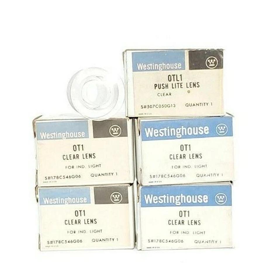 Used LOT OF 5 NIB WESTINGHOUSE OT1 CLEAR LENSES FOR IND. LIGHT