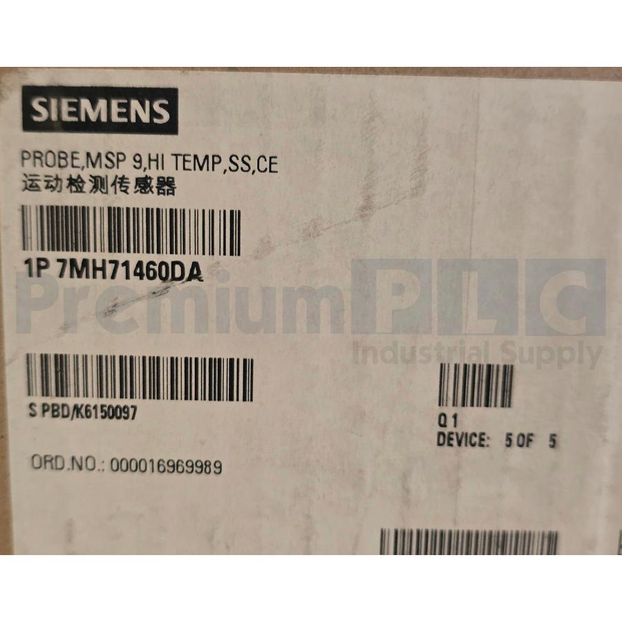 Used SIEMENS 7MH7146-0DA / 7MH71460DA PROBE MSP 9 HI-TEMP SS CE MOTION SENSING NSMP