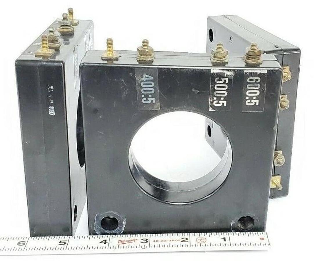 Used LOT OF 3 INSTRUMENT TRANSFORMERS 0121A03797 CURRENT TRANSFORMERS X13580048-03