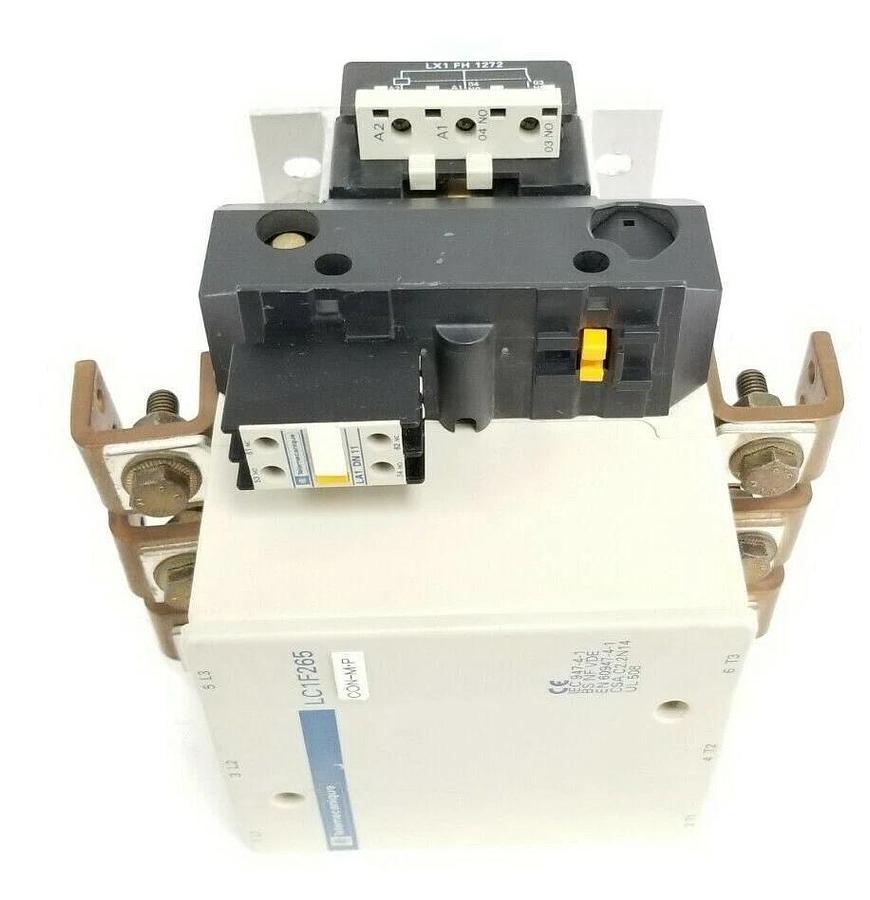 Used TELEMECANIQUE LC1-F265 CONTACTOR 265A 3P W/ LX1-FH-1272 COIL 120/127VAC LA1DN11