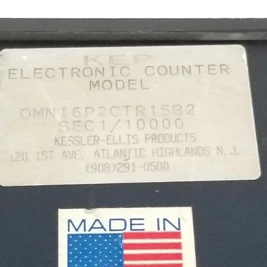 Used KESSLER-ELLIS OMNI6P2CTR15B2 ELECTRONIC COUNTER SEC1/10000