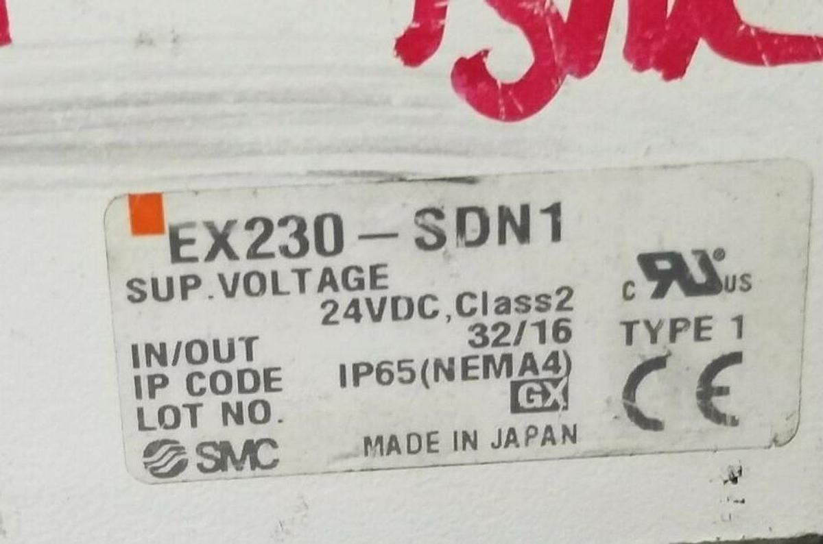 Used SMC EX230-SDN1 SERIAL INTERFACE UNIT 24VDC EX230SDN1