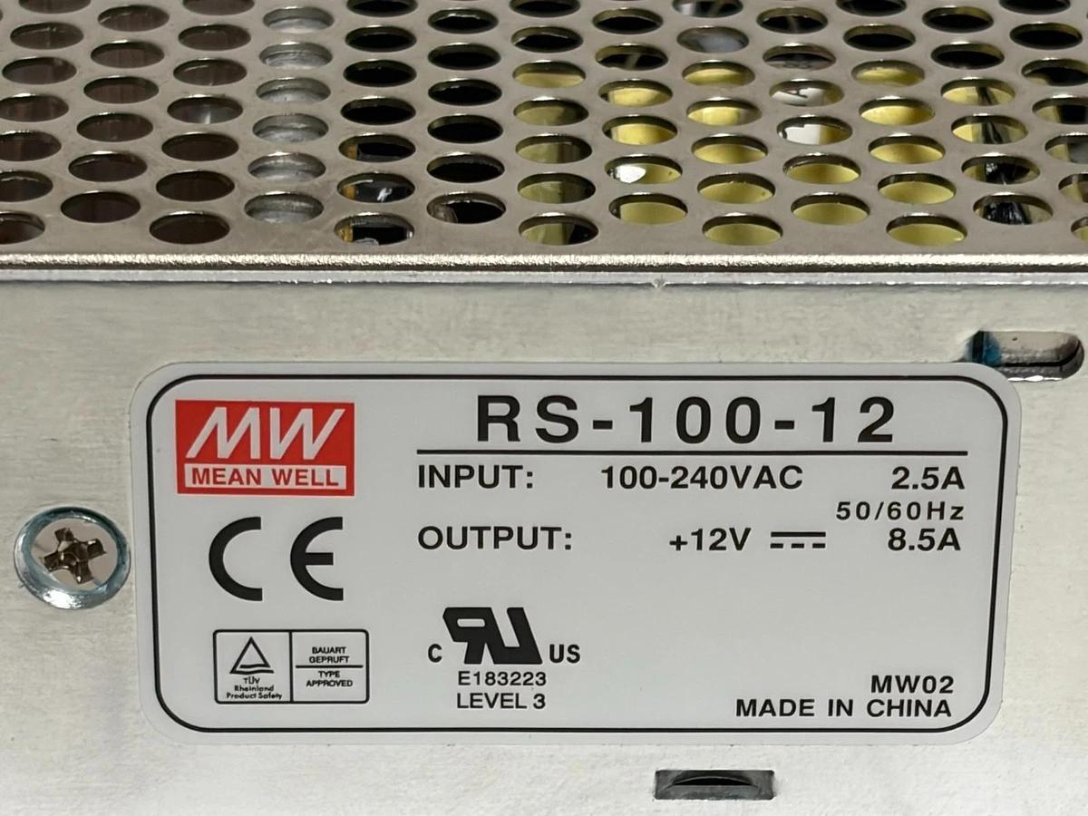 New Mean Well RS-100-12 Switching Power Supply 12V 8.5A 102W Enclosed