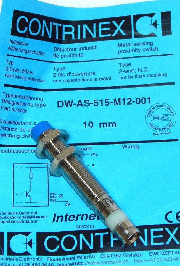 NEW CONTRINEX DW-AS-515-M12-001 INDUCTIVE SWITCH DWAS515M12001