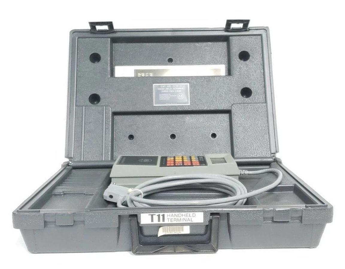 Used ALLEN BRADLEY 1770-T11 HANDHELD TERMINAL W/ 1770-XI CARRYING CASE 1770FF 1770TB