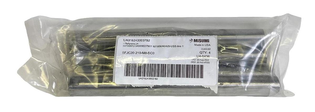Used 4 NEW MISUMI SFJC20-210-M8-SC0 / SFJC20210M8SC0 SHAFTS U4-9436 UA316243003792